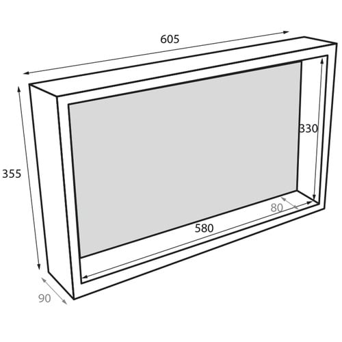Thermaniche Rectangle 605 x 355mm Shower Niche