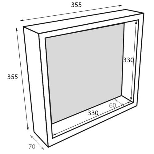 Thermaniche Square 355 x 355mm Shower Niche
