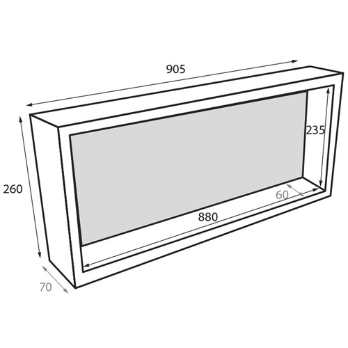 Thermaniche Rectangle 905 x 260mm Shower Niche