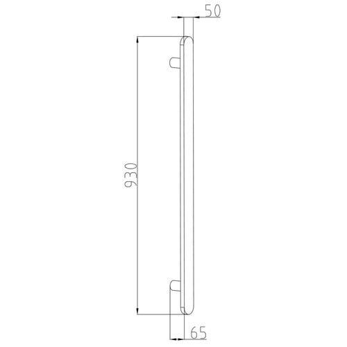 Flat Vertical Single Bar Stainless Steel Heated Towel Rail