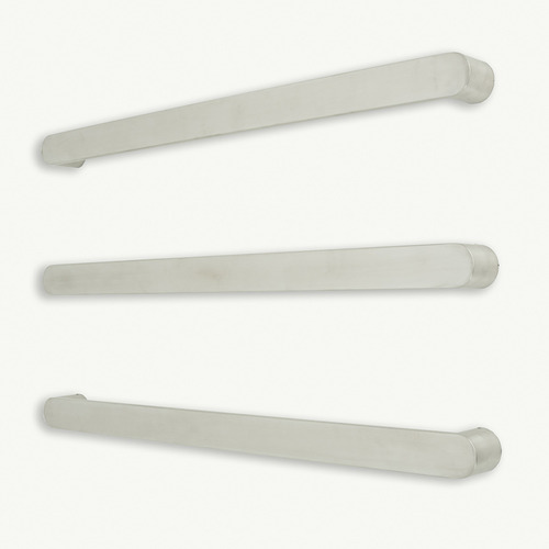 Flat-Faced 800mm Single Heated Towel Bar