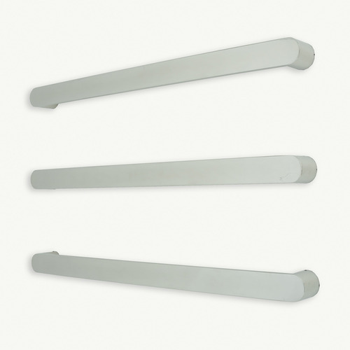 Flat-Faced 800mm Single Heated Towel Bar