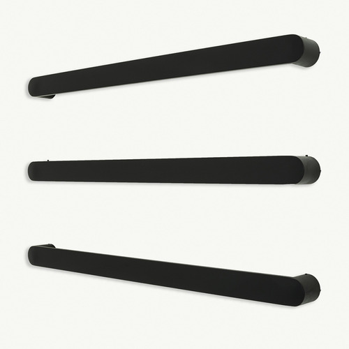 Flat-Faced 800mm Single Heated Towel Bar