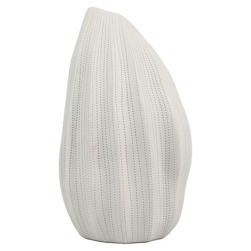 21cm White Etched Pod Oceania Vase