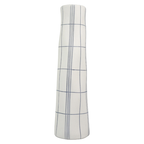 Ink Plaid Tube Oceania Vase