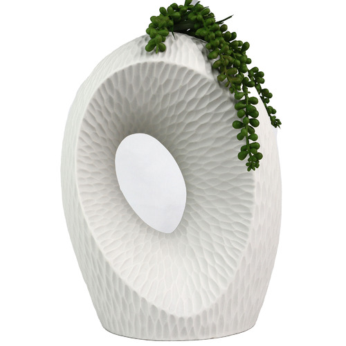 33cm White Vortex Oceania Vase