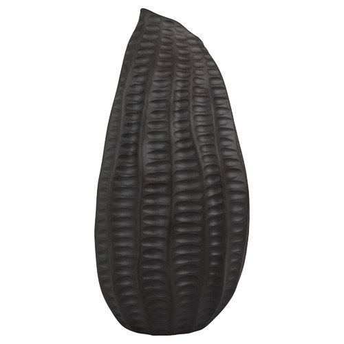 29.7cm Black Rippled Pod Oceania Vase