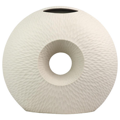 Cream Rippled Sand Urchin Oceania Vase