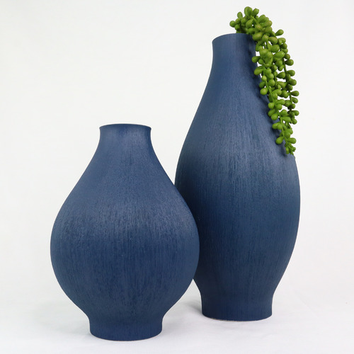 20.5cm Blue Nautilus Oceania Vase