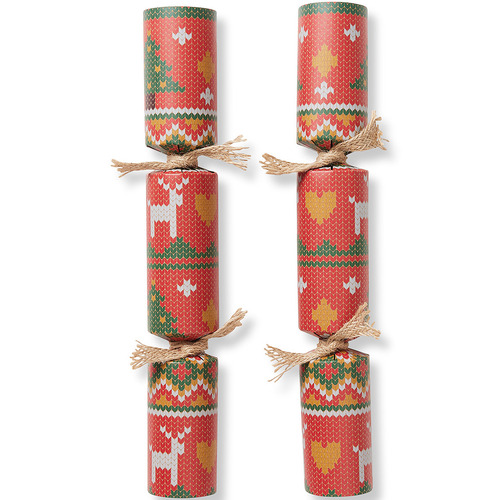 Knitted Reindeer & Tree Christmas Crackers