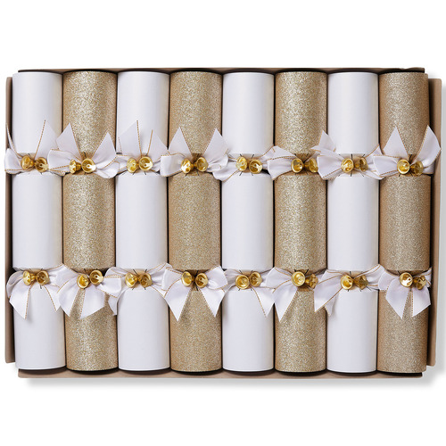 Champagne Sparkling Luxury Hand Made Christmas Cracker Set