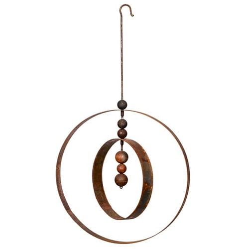 71cm Orbs in Ring Hanging Garden Ornament