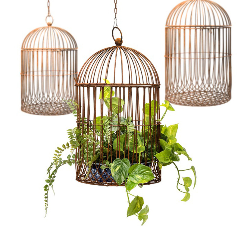 3 Piece Keira Steel Birdcage Hanging Planter Set