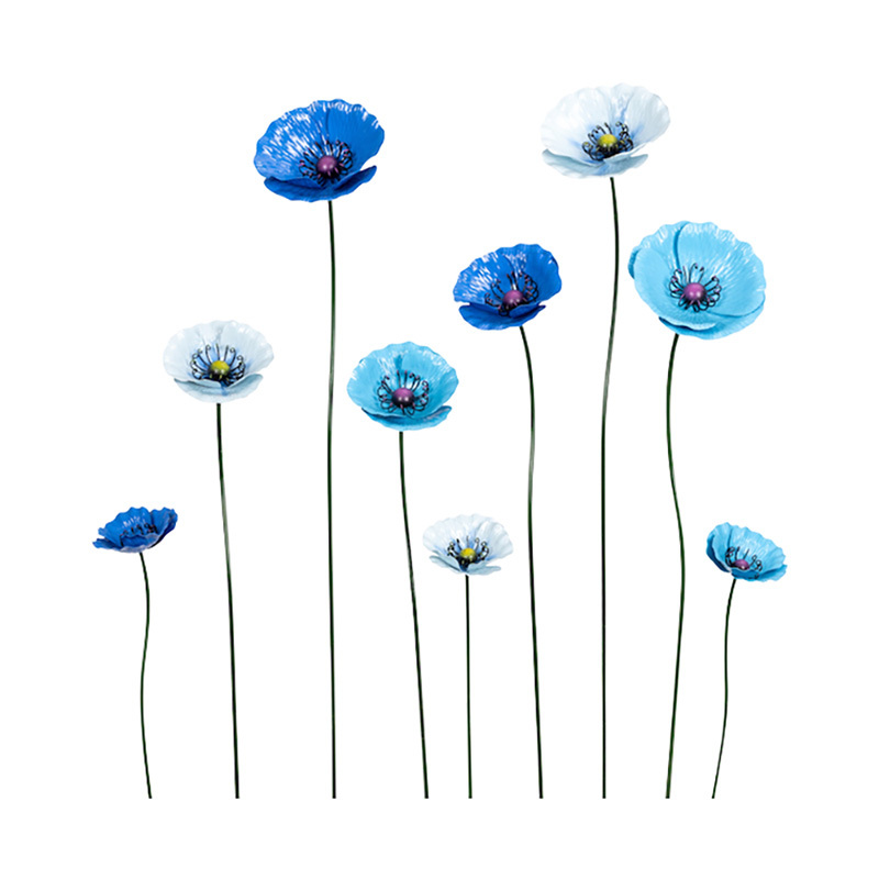 9 Piece Orana Poppy Garden Stake Set