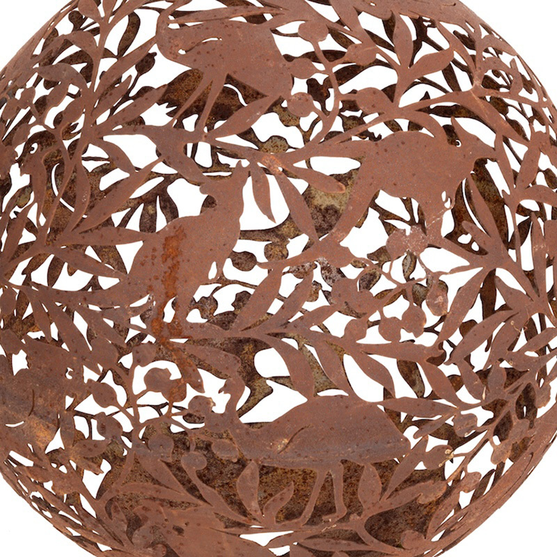 Olivia Aussie Corten Ball Garden Ornament