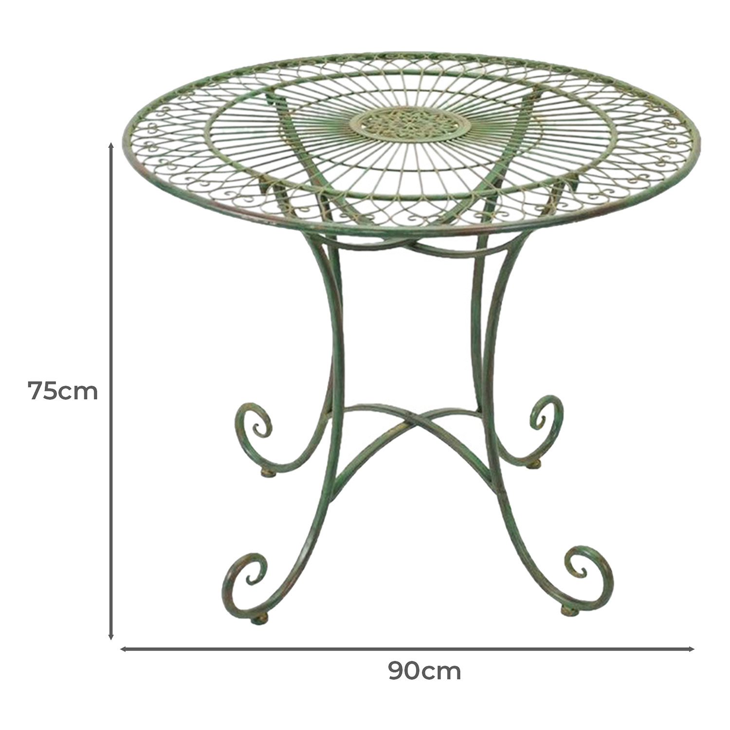 Adeline Round Steel Outdoor Dining Table