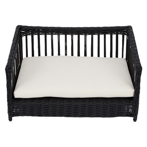 TeamsonPets Espresso Clotho Wicker Outdoor Pet Bed | Temple & Webster