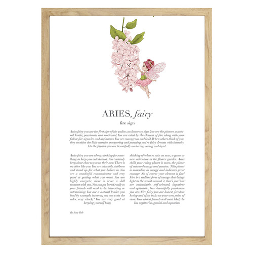 Pink Aries Child Framed Printed Wall Art