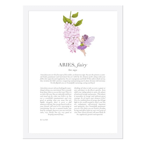 Purple Aries Child Framed Printed Wall Art