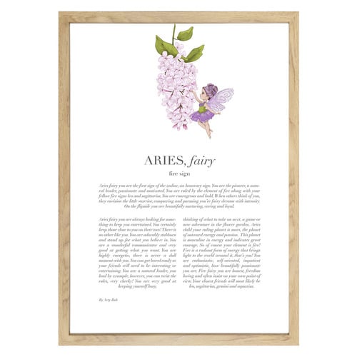 Purple Aries Child Framed Printed Wall Art