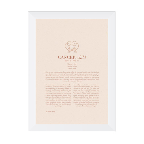 Blush Cancer Child Framed Printed Wall Art