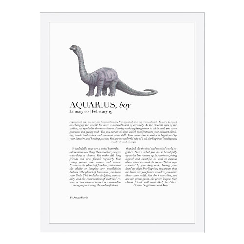 Aquarius Child Dino Brachiosaurus Framed Printed Wall Art