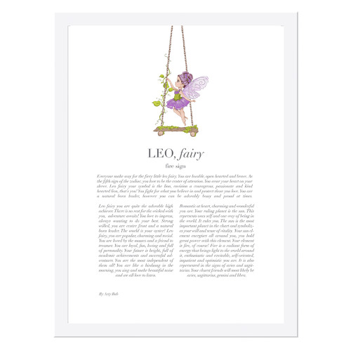 Purple Leo Child Framed Printed Wall Art