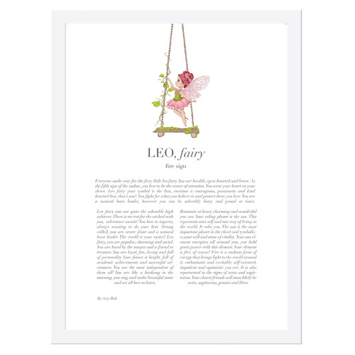 Pink Leo Child Framed Printed Wall Art