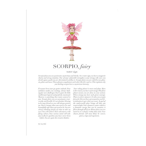 Pink Scorpio Child Framed Printed Wall Art