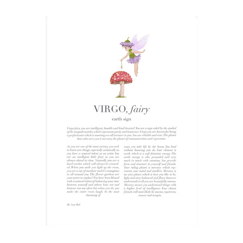 Purple Virgo Child Framed Printed Wall Art
