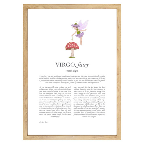 Purple Virgo Child Framed Printed Wall Art