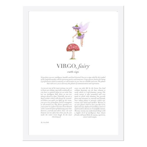 Purple Virgo Child Framed Printed Wall Art