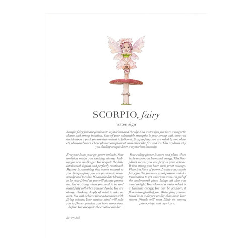 Lilac Pink Scorpio Child Framed Printed Wall Art