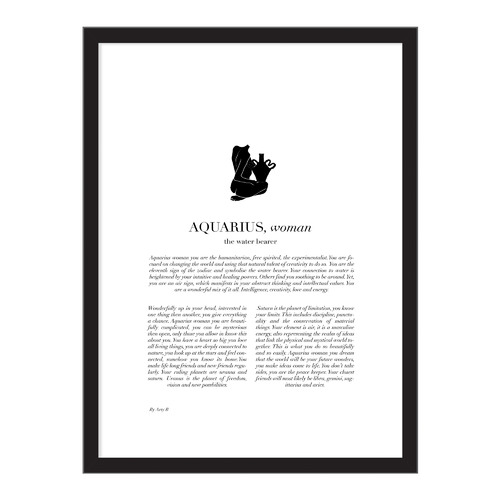 Aquarius Woman II Framed Printed Wall Art