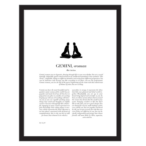 Gemini Woman II Framed Printed Wall Art