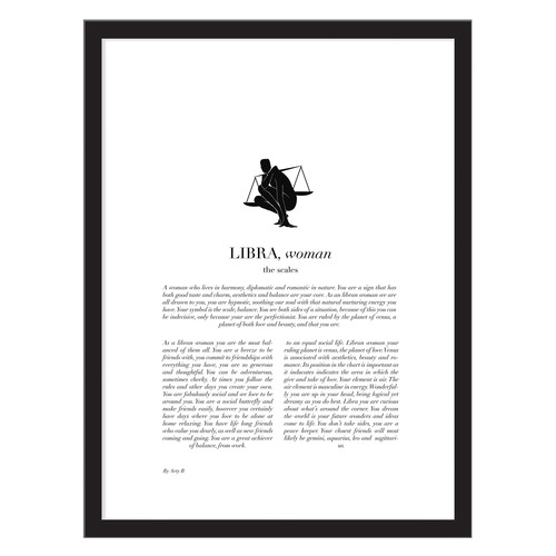 Libra Woman II Framed Printed Wall Art