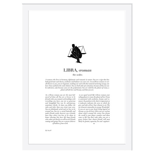 Libra Woman II Framed Printed Wall Art