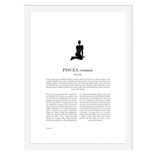 Pisces Woman II Framed Printed Wall Art