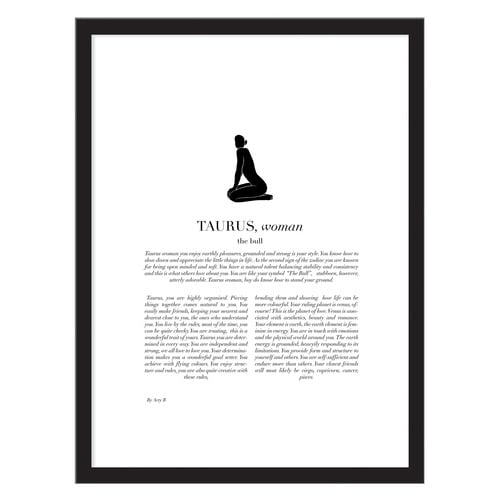 Taurus Woman II Framed Printed Wall Art