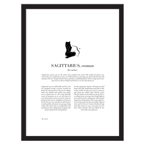 Sagittarius Woman II Framed Printed Wall Art