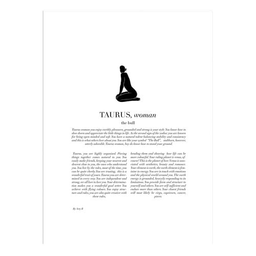 Taurus Woman II Framed Printed Wall Art