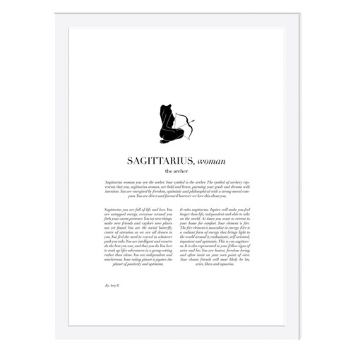 Sagittarius Woman II Framed Printed Wall Art