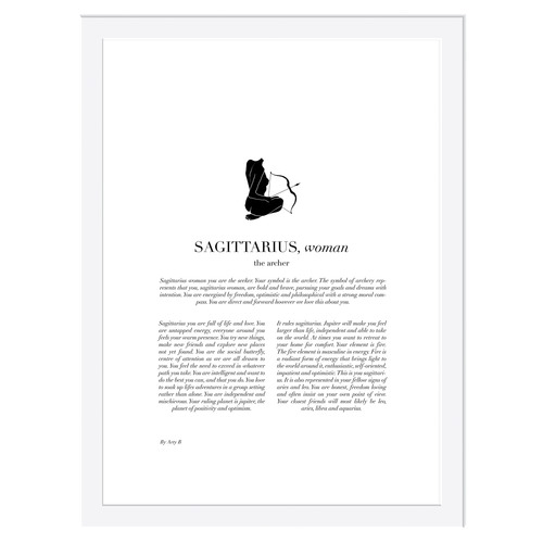 Sagittarius Woman II Framed Printed Wall Art