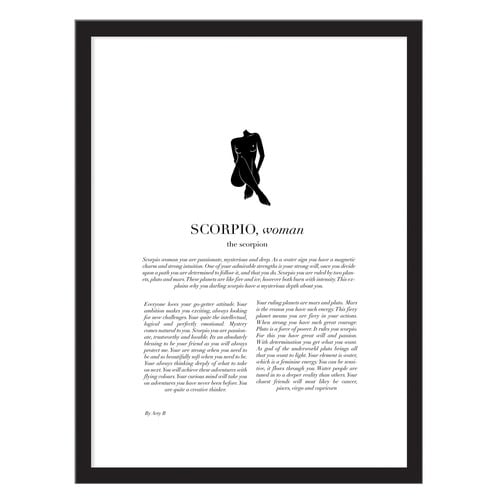 Scorpio Woman II Framed Printed Wall Art