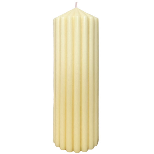 Ribbed Pillar Soy Wax Candle Temple & ster