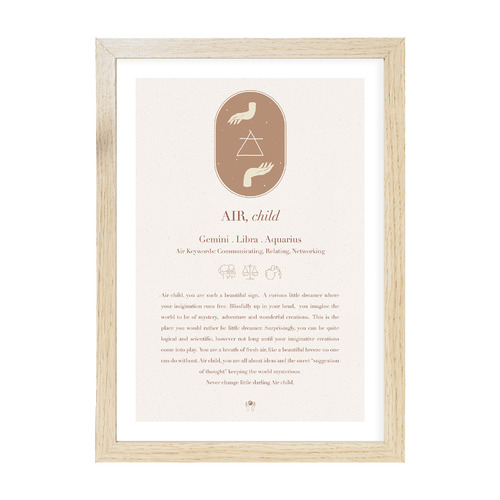 Air, Child Framed Printed Wall Art