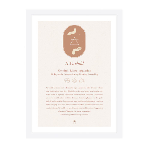 Air, Child Framed Printed Wall Art