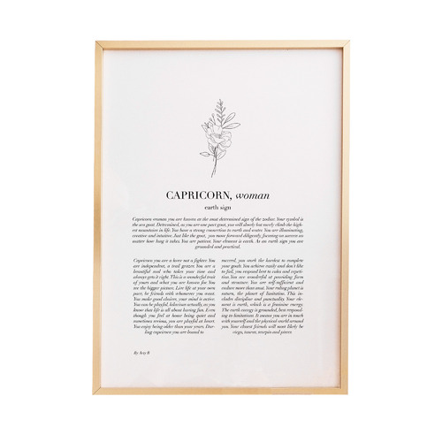 Zodiac Woman I Capricorn Framed Printed Wall Art
