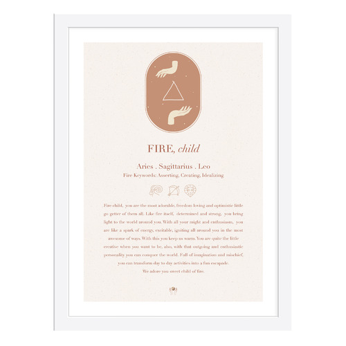Fire, Child Framed Printed Wall Art