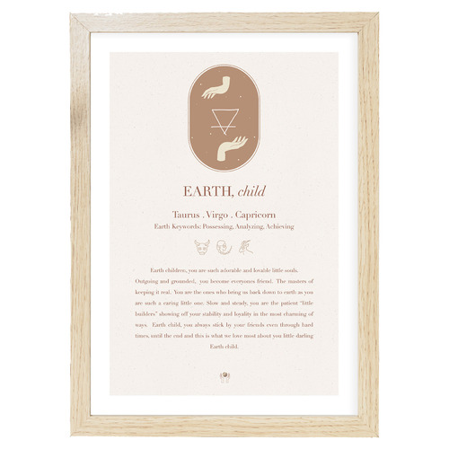 Earth, Child Framed Printed Wall Art